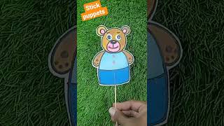 Goldilocks and the Three Bears Stick Puppets #shorts #youtubeshorts #craftideas