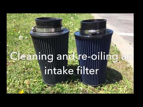 Cleaning + reoiling an intake filter