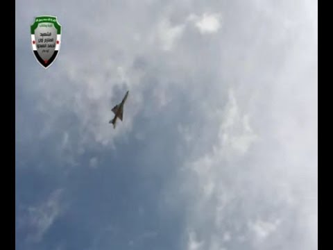 رصد إسقاط وانفجار طائرة ميغ في مطار ضمير العسكري بعد استهدافها من قبل ألوية وكتائب أحمد العبدو أثناء مجريات "معركة عواصف الصحراء"