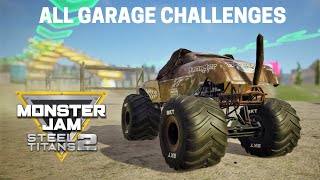 Monster Jam Steel Titans 2: All Garage Challenges!