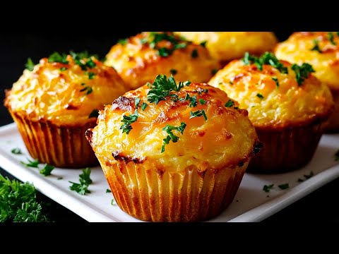 Haben Sie 2 Eier und 3 Kartoffeln?! Diese Kartoffelmuffins werden sofort jeden beeindrucken!