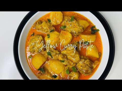 How to make Yellow Curry Paste Recipe II Yellow Curry Chicken I Thai Curry