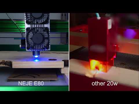 NEJE E80 20-24W laser module:Safe&Clean cut | Other 20W laser module:Fire
