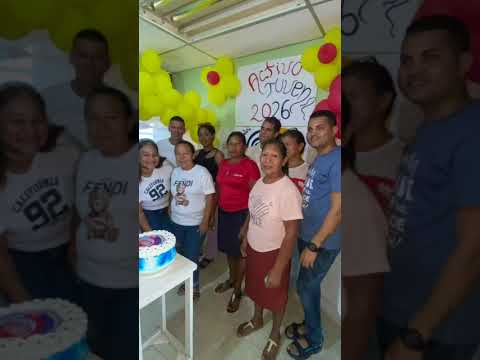 Activo juvenil celebrando el 23 aniversario Barrio Adentro.Pedernales.