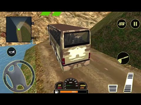 ► US Army Bus driving Transport Simulator 3D (Game Town Studio) Android Gameplay