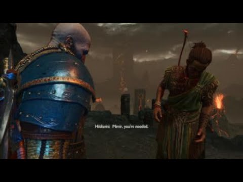 Hildisvini asks Kratos for Mimirs head - God of War Ragnarok