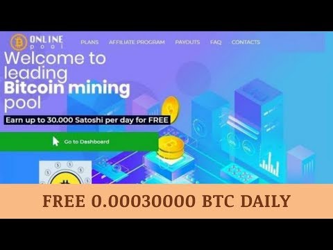 BTCOnlinePool.com отзывы 2019, mmgp, обзор, Bitcoin Mining, Free 0.00030000 BTC Daily to start minin