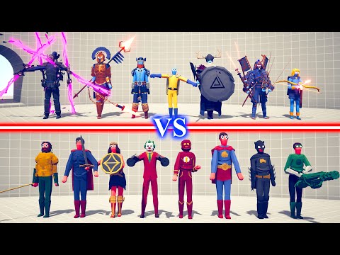 HIDDEN UNITS TEAM vs DC COMICS TEAM - Totally Accurate Battle Simulator TABS