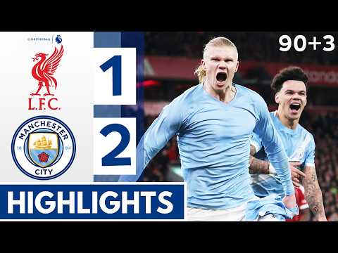Liverpool vs Manchester City 1-2 - Highlights & Goals - Szoboszlai Free Kick & Haaland Goal