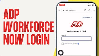 How to Login/SignIn ADP Workforce Now Employee Portal Account (2024)