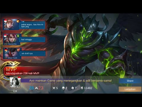 PICK ARGUS DI BACOTIN TEAM DI AWAL ||ARGUS MPV GAMEPLAY || MOBILE LEGENDS