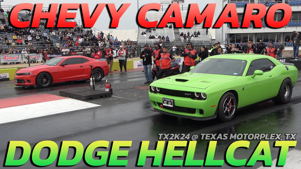 Dodge Challenger SRT Hellcat Drags NonZL1 Chevrolet Camaro, Prepare to