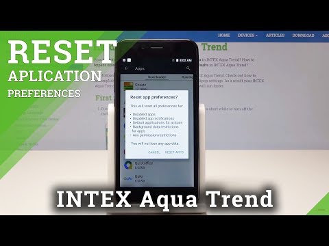How to Reset App Preferences in INTEX Aqua Trend - Restore App Configuration