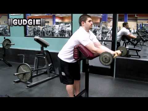 Barbell standing preacher curl