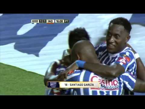 Gol de García. Godoy Cruz 1 - Independiente 1. Fecha 2. Primera División 2016.