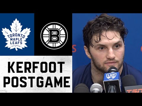 Alex Kerfoot Post Game ' Toronto Maple Leafs vs Boston Bruins ' March 29, 2022