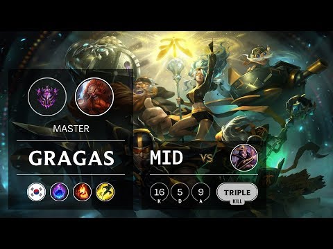 Gragas Mid vs LeBlanc - KR Master Patch 9.22