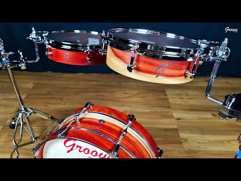 DEMO - Groove Drum Co. Double Pancake / Pancake Wild Padauk Drums