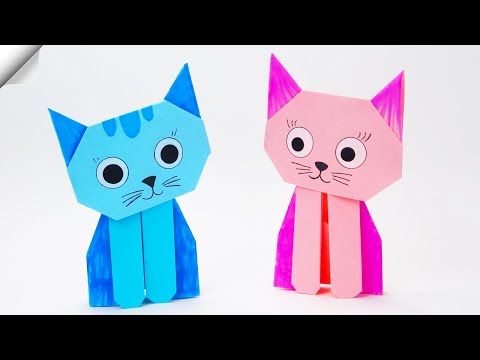 Cute Paper CAT Moving paper toys Paper crafts