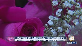 Flower shops prepare for Valentine's Day rush