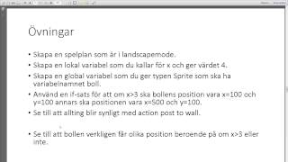 Programmering 1 variabler och ifsats övning Touchdevelop