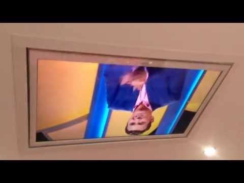 Flush ceiling TV mounting