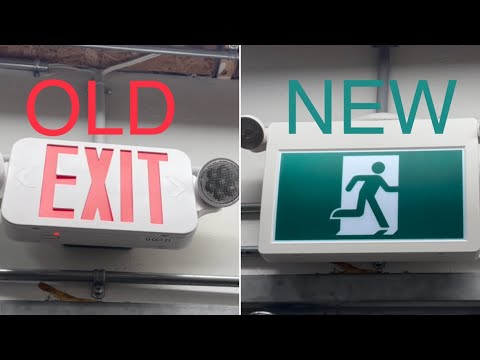 Replacing Exit sign with running man/ISO Exit sign