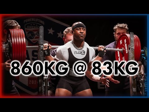 Russel Orhii - 860kg @ 83kg | Powerlifting America Nationals 2024