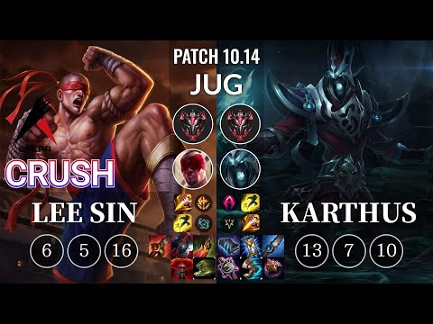 ASP Crush Lee Sin vs Karthus Jungle - KR Patch 10.14