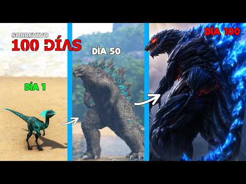 SOBREVIVÍ como GODZILLA NÉMESIS EVOLUCIONADO 100 DÍAS en ARK Soy un Dinosaurio Kaiju