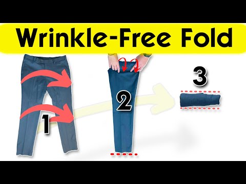 A Clever Way to Fold Pants to AVOID WRINKLES (Step-by-step)