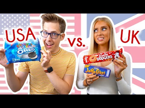 SWAPPING CHILDHOOD FOODS with an AMERICAN! 🍭 UK vs. USA