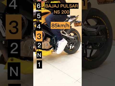 Bajaj Pulsar NS 200 All Gear Top speed #automobile #bike #bajaj #pulsar #ns200