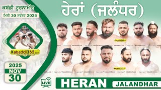 Heran (Jalandhar) Kabaddi Tournament 30 Nov 2025