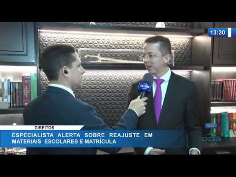 O DIA NEWS 23 01 2020  Especialista alerta sobre reajuste em materiais escolares e matriÌcula