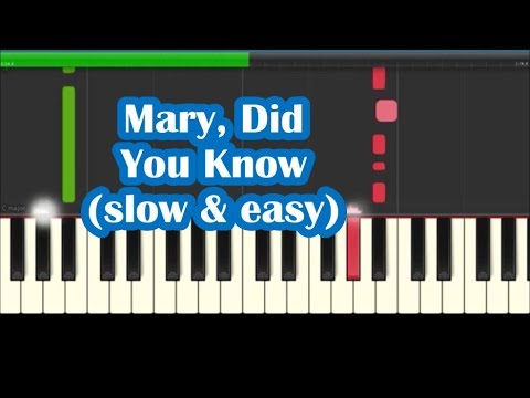 Mary Did You Know Slow Easy Piano Tutorial
