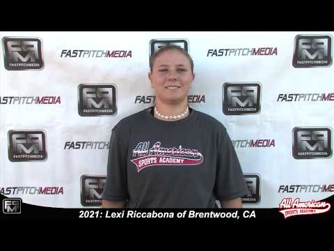 2021 Lexi Riccabona Third Base and Outfield Softball Player Skills Video - AASA Pikas