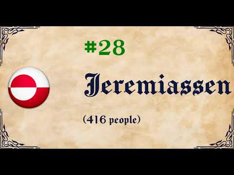 50 Most Common Surnames: Greenland