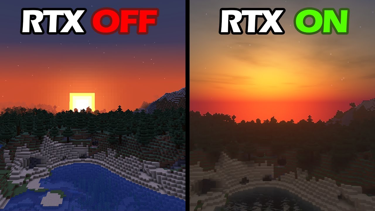 minecraft RTX ON vs RTX OFF