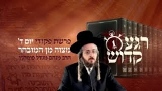 הרב מנחם מנדל פומרנץ | רגע קדוש מהאור החיים - פרשת פקודי יום ד' • מצוה מן המובחר •