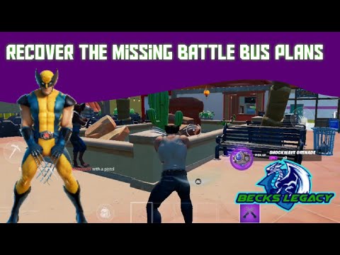 Recover the missing Battle Bus Plans (Mission Fortnite)