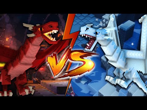 DRAGÃO DE FOGO VS DRAGÃO DE GELO! - BATALHA DE MOBS (JAVA) #1