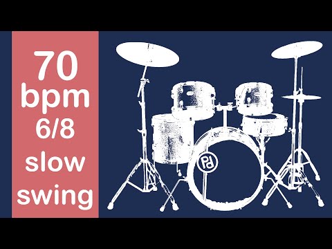 70 bpm 6/8 slow swing drums backing track
