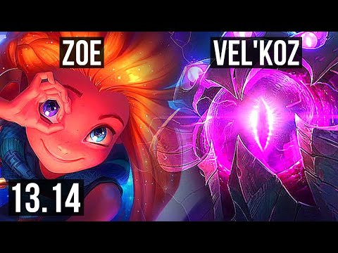 ZOE vs VEL'KOZ (MID) | 16/1/13, 2.4M mastery, 1200+ games, Legendary | NA Master | 13.14