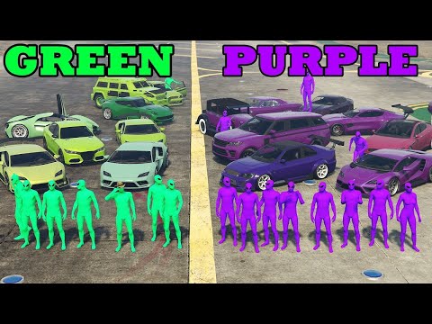GTA 5 GREEN ALIENS VS PURPLE ALIENS 🟢COMPILATION🟣 BEST ATTACKS AND FUNNY MOMENTS & TIKTOKS