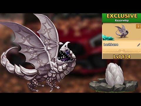 Lashbane Max Level 134 Titan Mode - Exclusive Razorwhip - Dragons:Rise of Berk