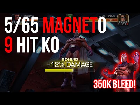 9 HIT WINTER SOLDIER KO! 5/65 Magneto God Tier Damage! - Marvel Contest of Champions
