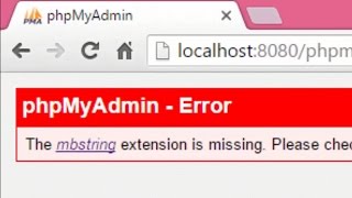 How to fix the error mbstring extension is missing
