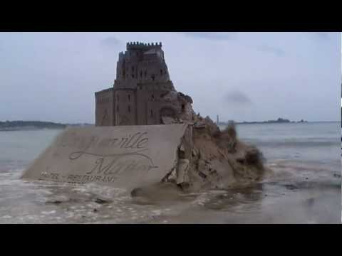 sand castle destruction by second highest tide in the world. http://nontoxicattitude.com/