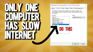 When only one computer has slow internet